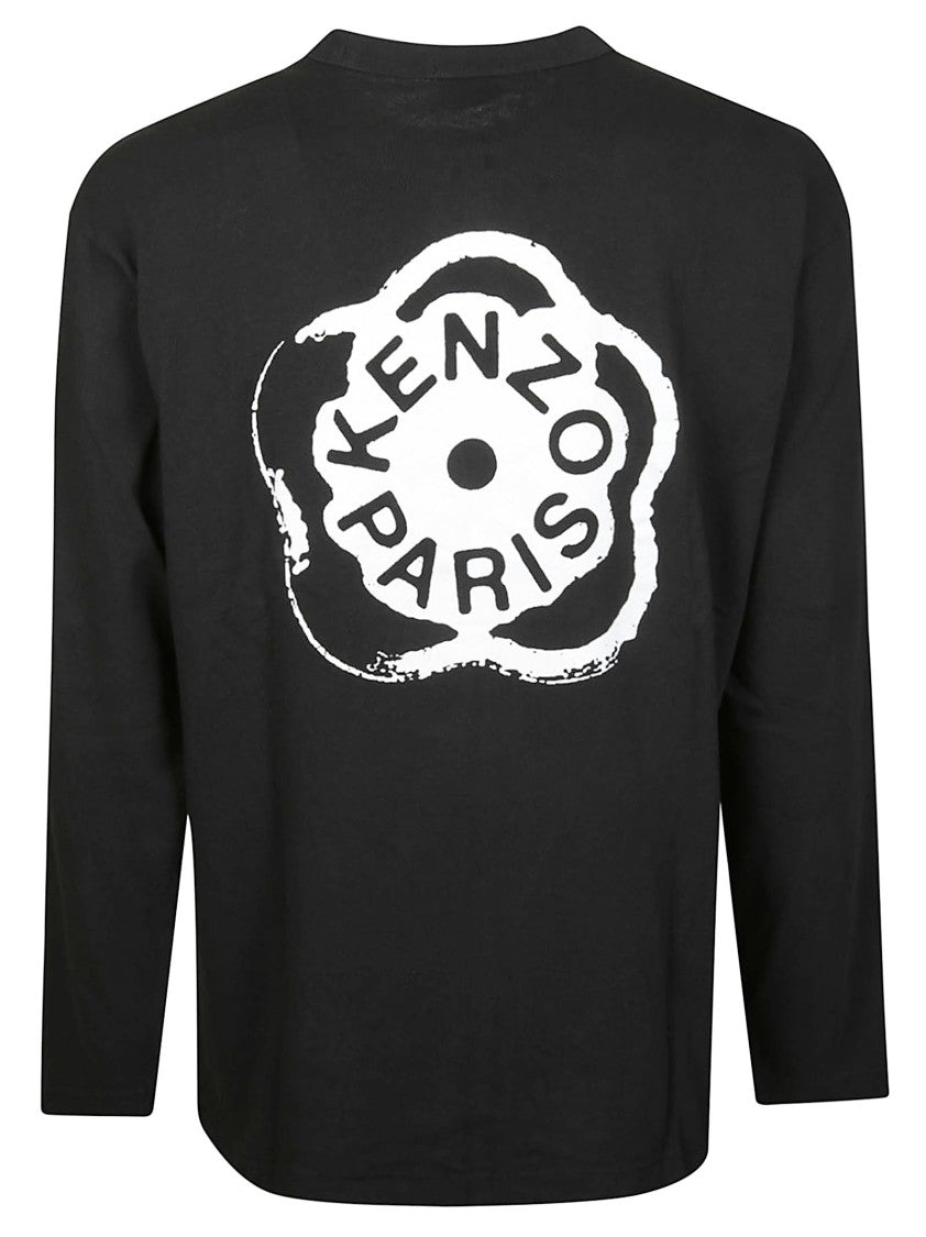 Kenzo Black Relaxed Long-Sleeve Cotton T-Shirt