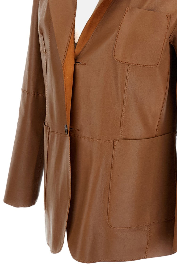 Desa 1972 Orange Reversible Suede Blazer
