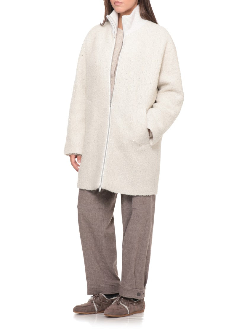 Peserico Sequin Zip-Through Down Jacket