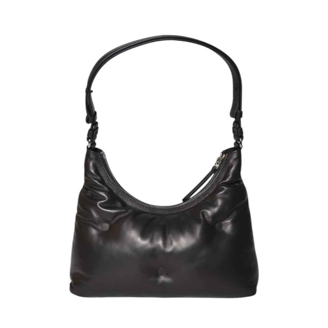 Maison Margiela Glam Slam Hobo Small Black Leather