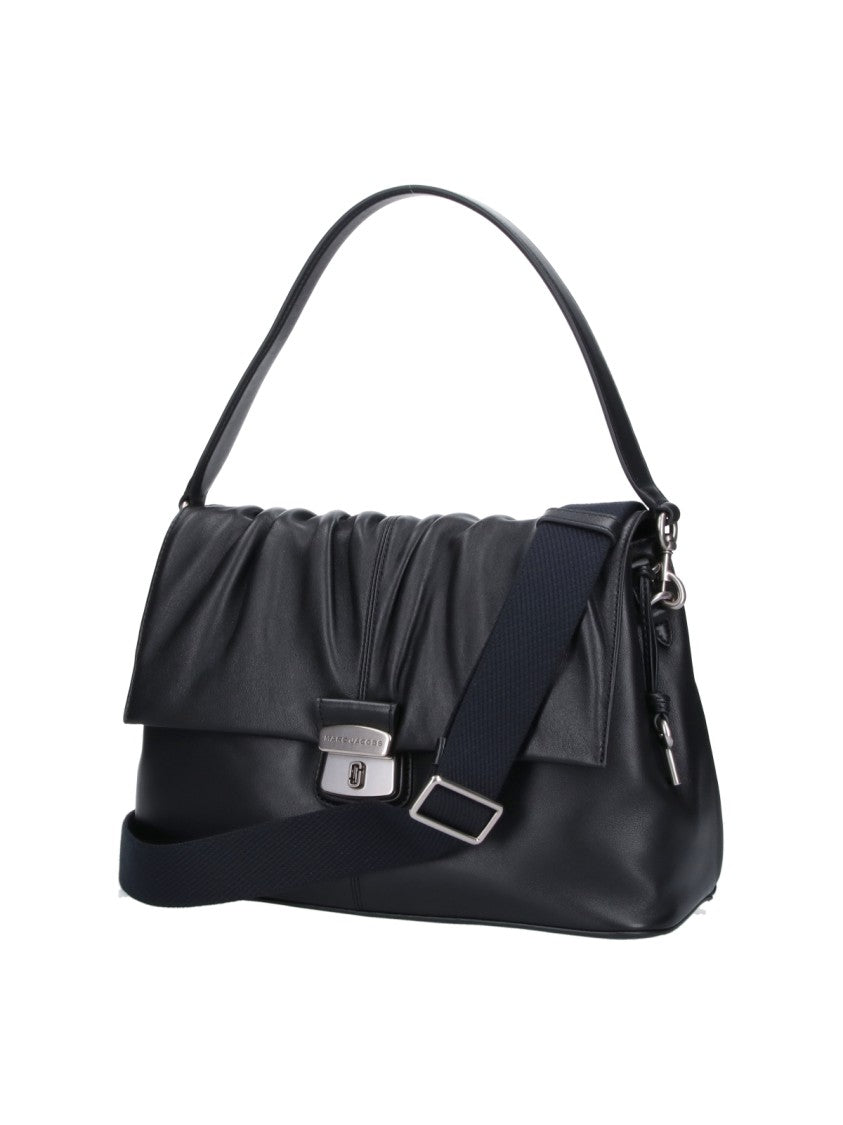 Marc Jacobs Black The Messenger Gathered Leather Bag