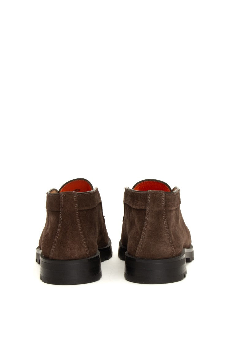 Santoni Suede Desert Boots With Rocker Sole
