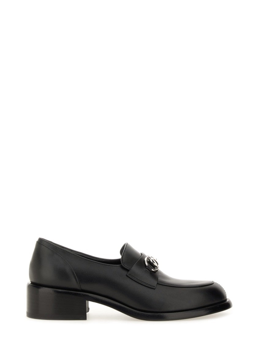 Gucci Silver Clamp Calfskin Mules