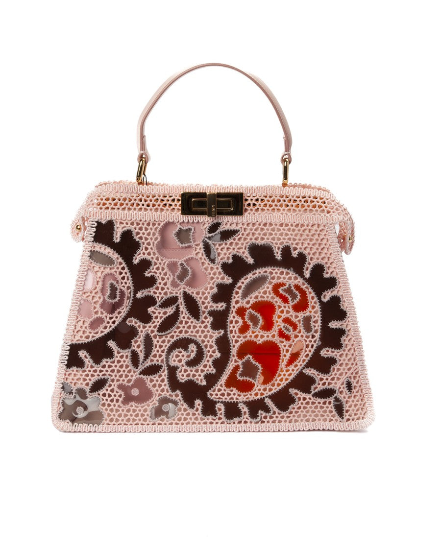 Fendi Peekaboo Iseeu Medium Perforated Pink Handbag