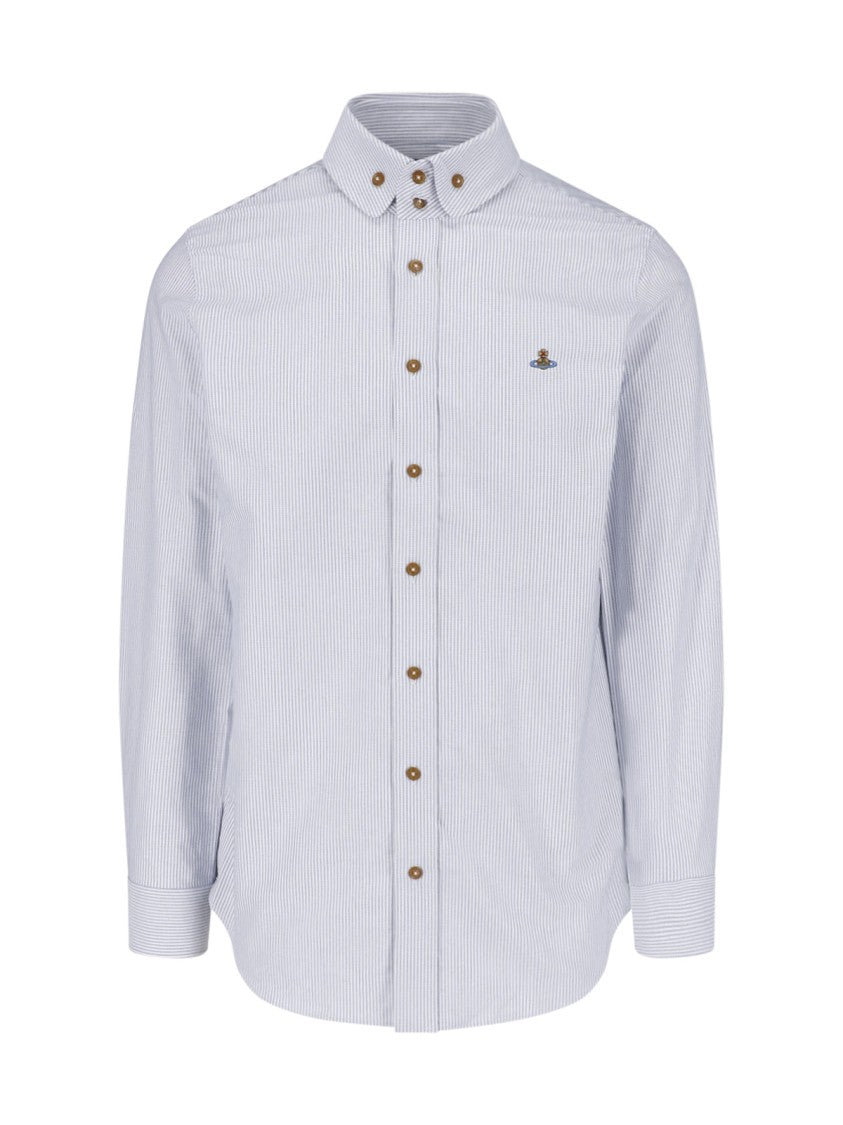 Vivienne Westwood Light Blue Two Button Krall Cotton Shirt