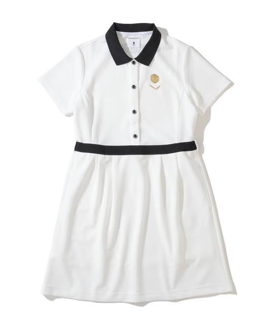 Mark&Lona Mini Dress With Contrasting Collar And Flared Skirt