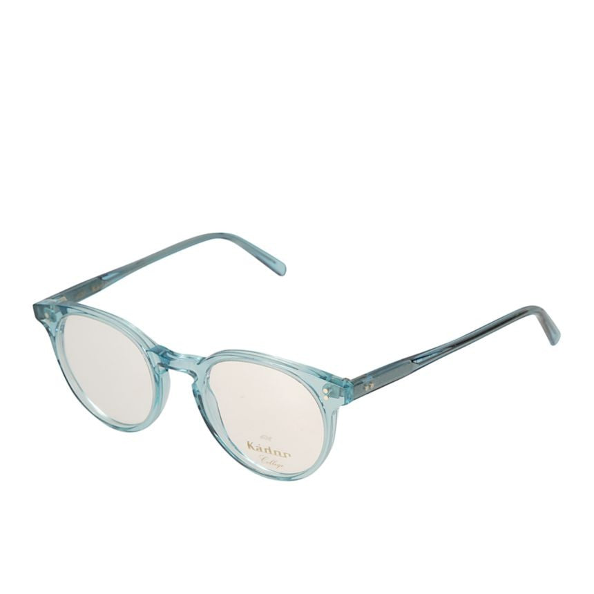 Kador Chyli/N Translucent Light Blue Rounded Eyeglasses With Metallic Accents