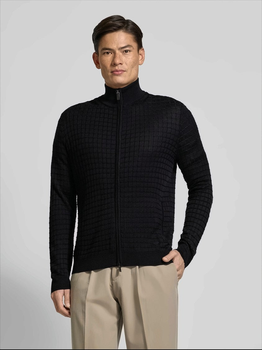 Emporio Armani High Collar Zip Sweater