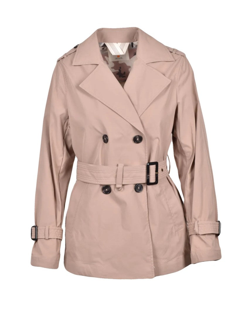 Dekker Beige Double-Breasted Trench Coat