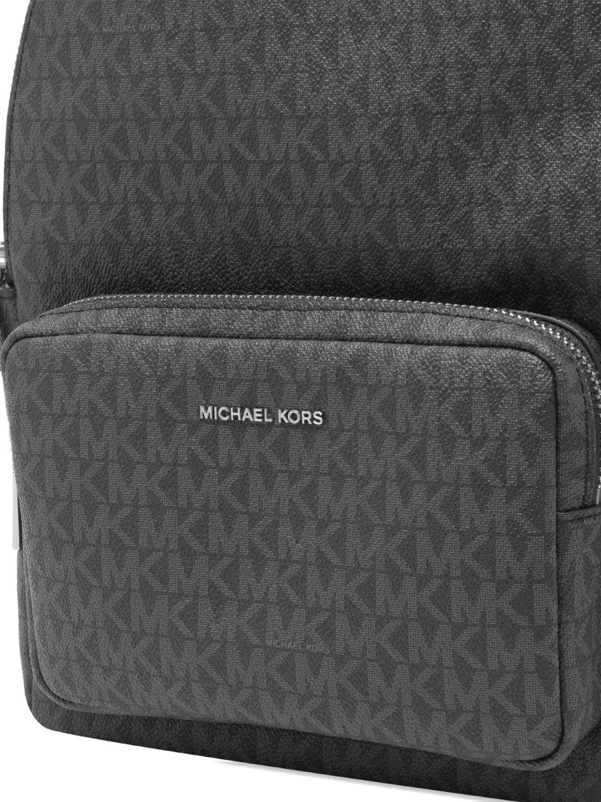 Michael Kors Dark Brown Monogram Pattern Backpack