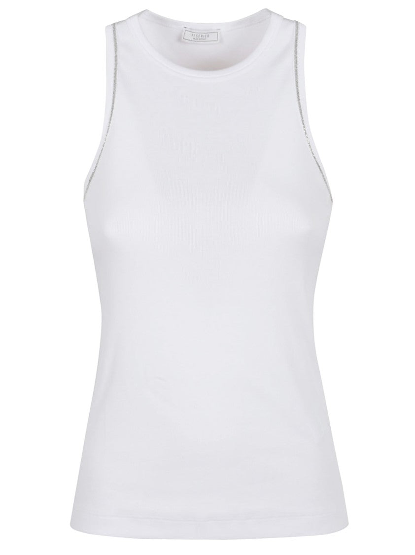 Peserico Fitted Sleeveless Top With Shoulder Detailing