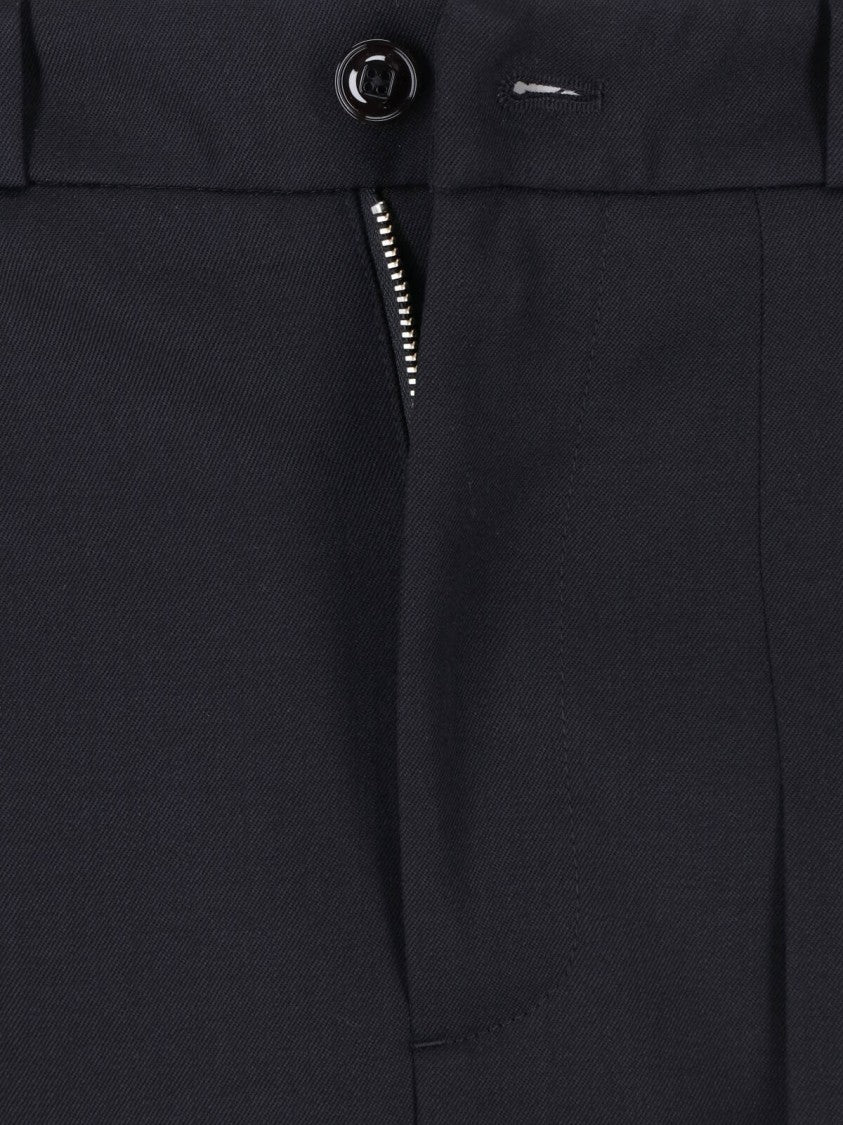 Our Legacy Black Origami Raw Edge Asymmetrical Gabardine Midi Skirt