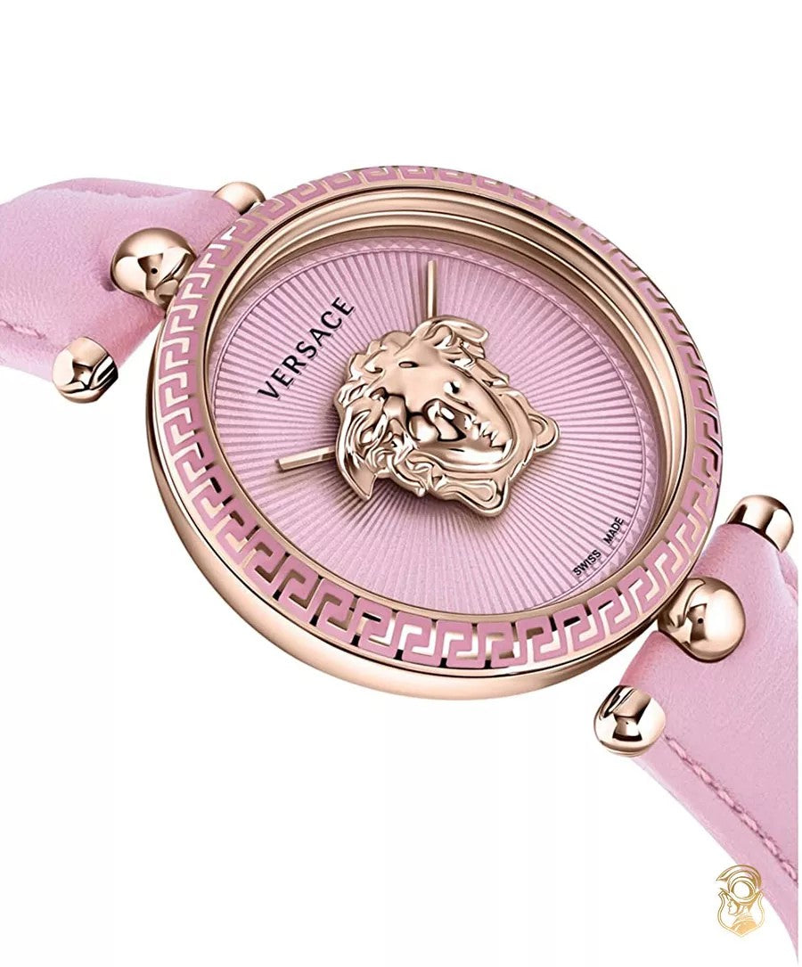 Versace Rose-Gold Palazzo Empire Analog Watch With Pink Dial