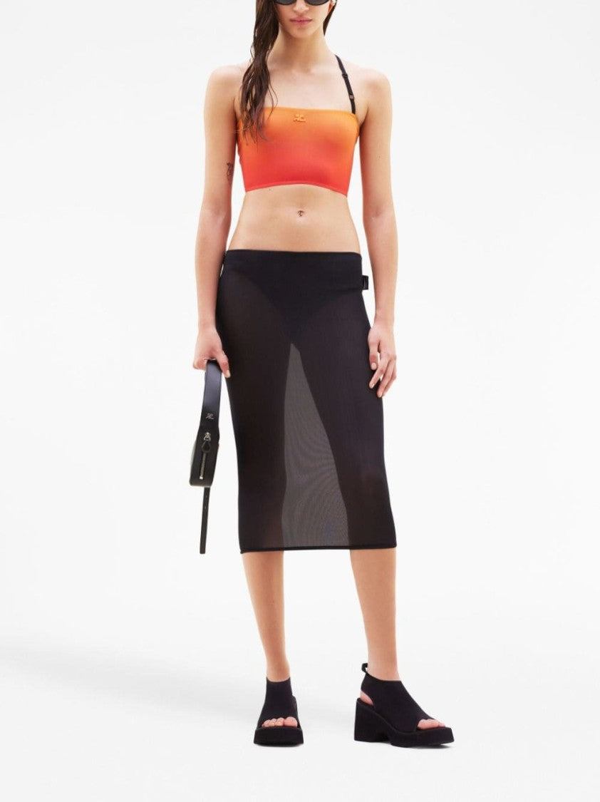 Courrèges Sheer Tube Midi Skirt
