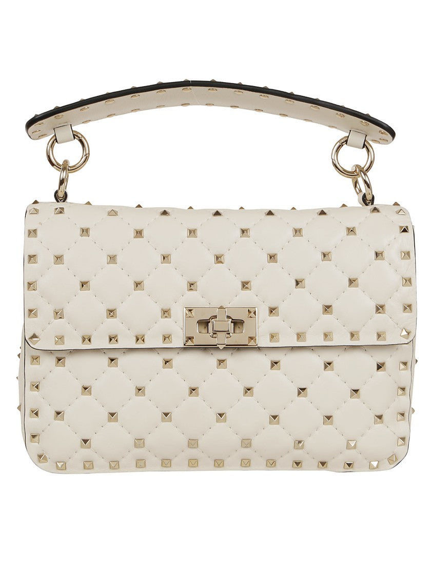 Valentino Garavani Gold Rockstud Spike Medium Leather Shoulder Bag
