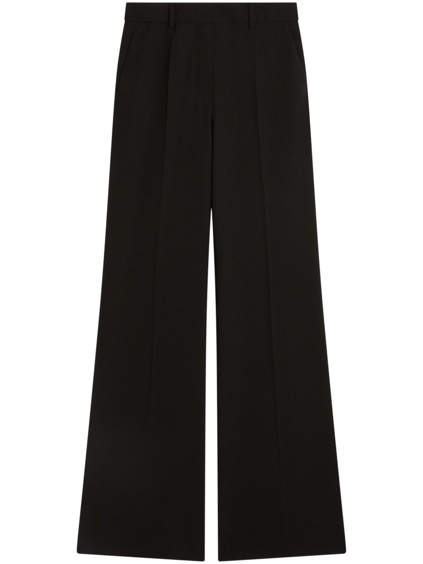 Max Mara Long Wide-Leg Trousers With Tailored Fit And Side Pockets