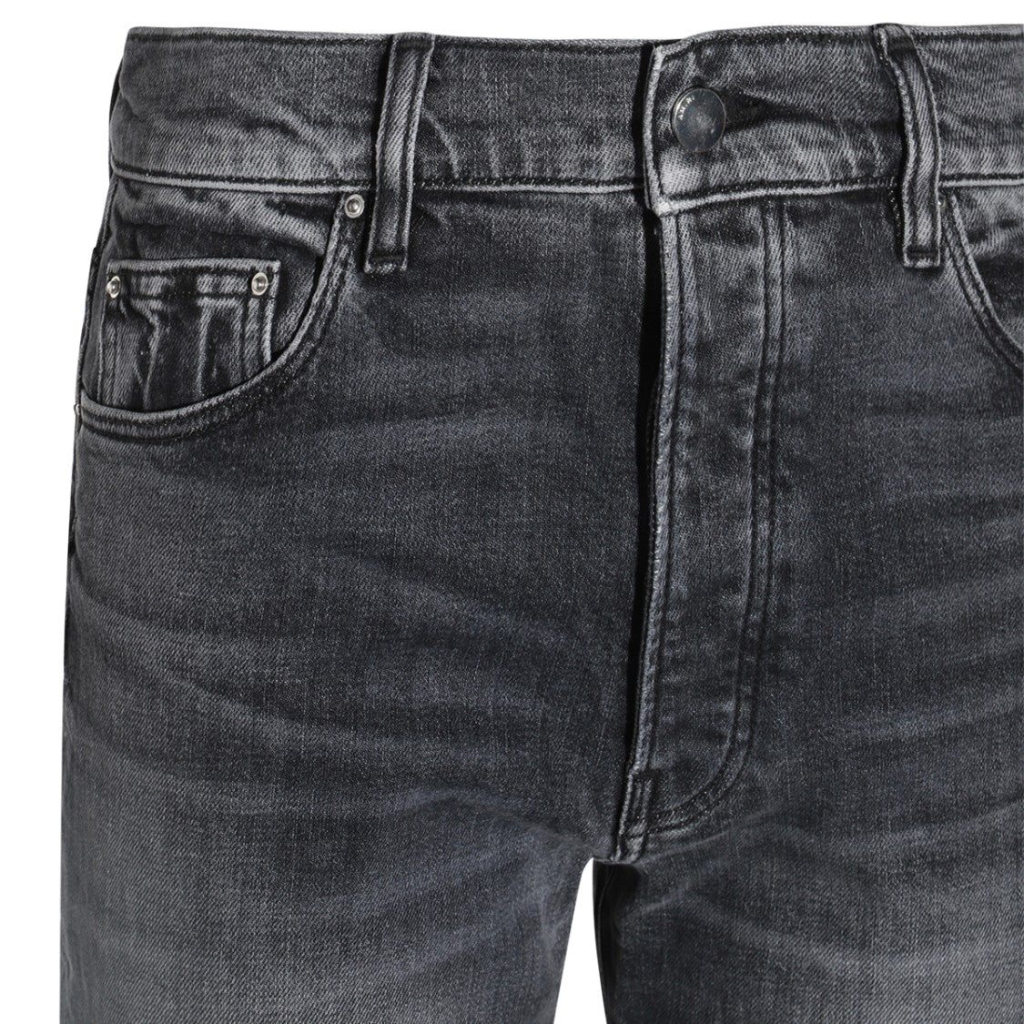 Amiri Grey Cotton Denim Jeans With Classic Five-Pocket Design