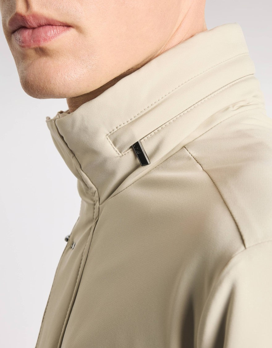 Fay Medium Tan Field Stretch Utility Jacket