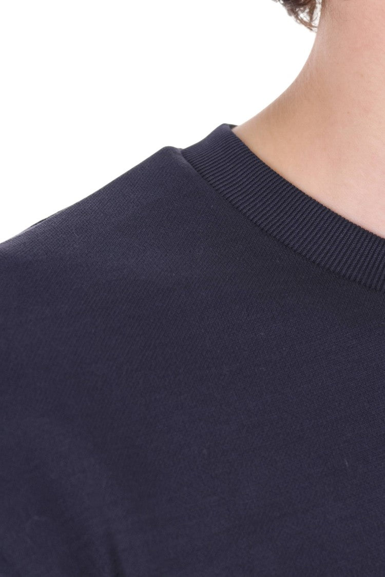 Herno Blue Pure Cotton Long-Sleeve T-Shirt