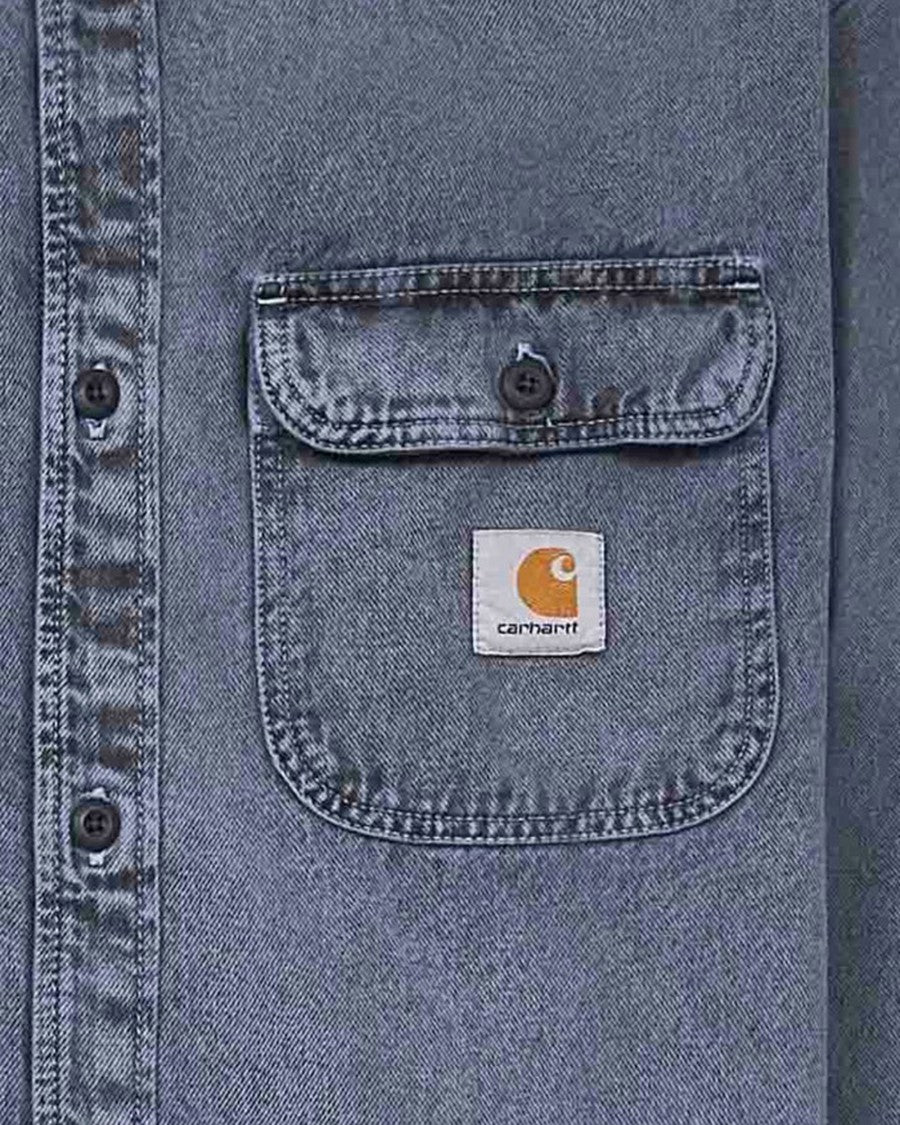 Carhartt Wip Heavy Denim Button-Up Shirt With Chest Pockets