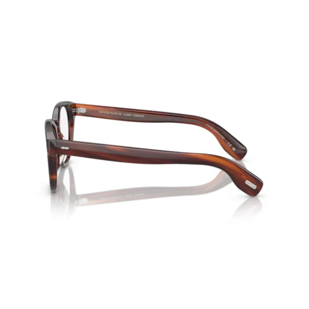 Oliver Peoples 0Ov5413u Round Tortoiseshell Acetate Eyeglasses With Keyhole Bridge