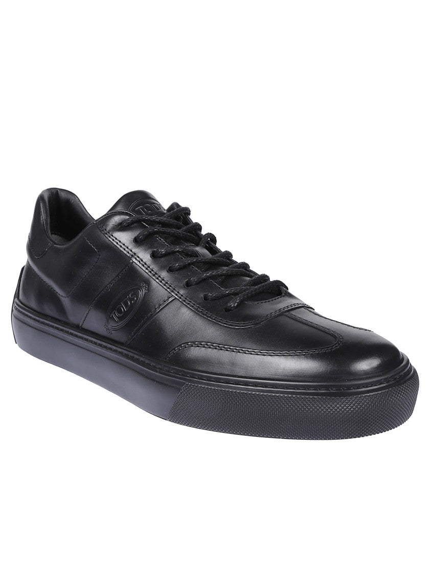 Tod's Low-Top Leather Sneakers With Debossed Logo