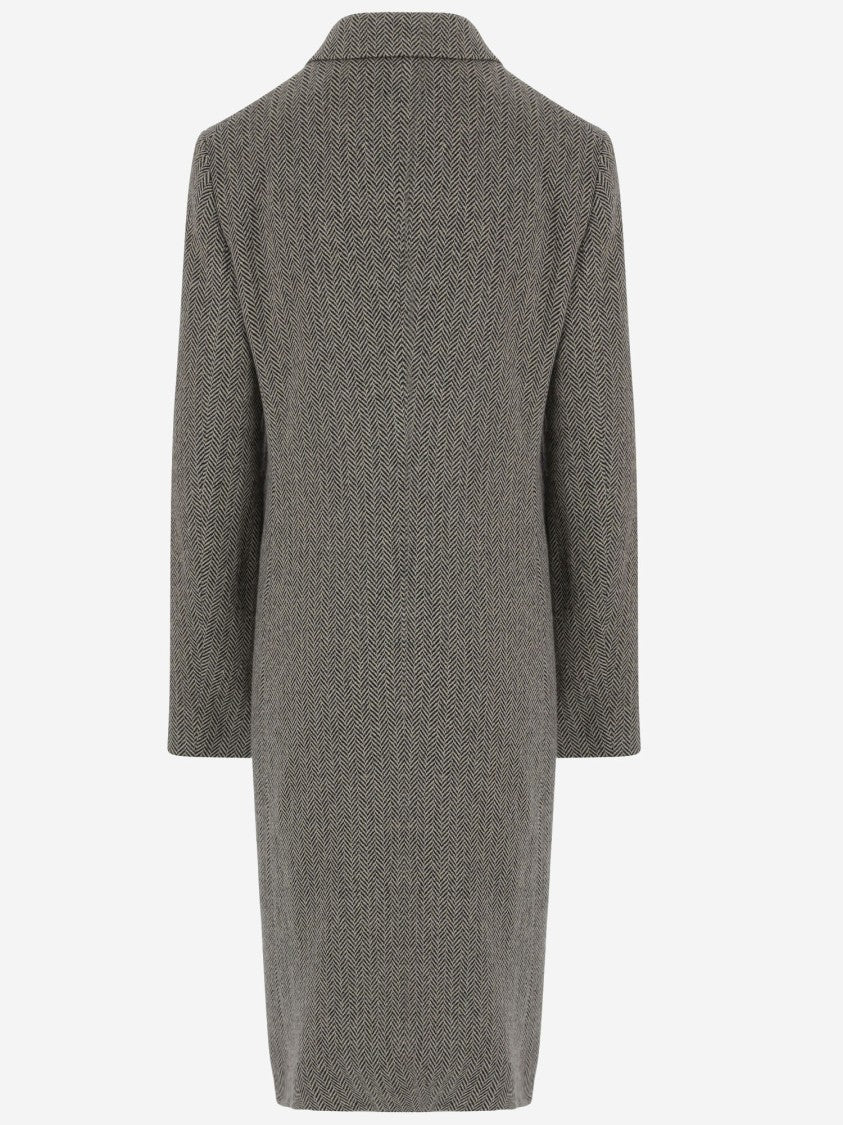 Polo Ralph Lauren Herringbone Pattern Wool Blend Coat