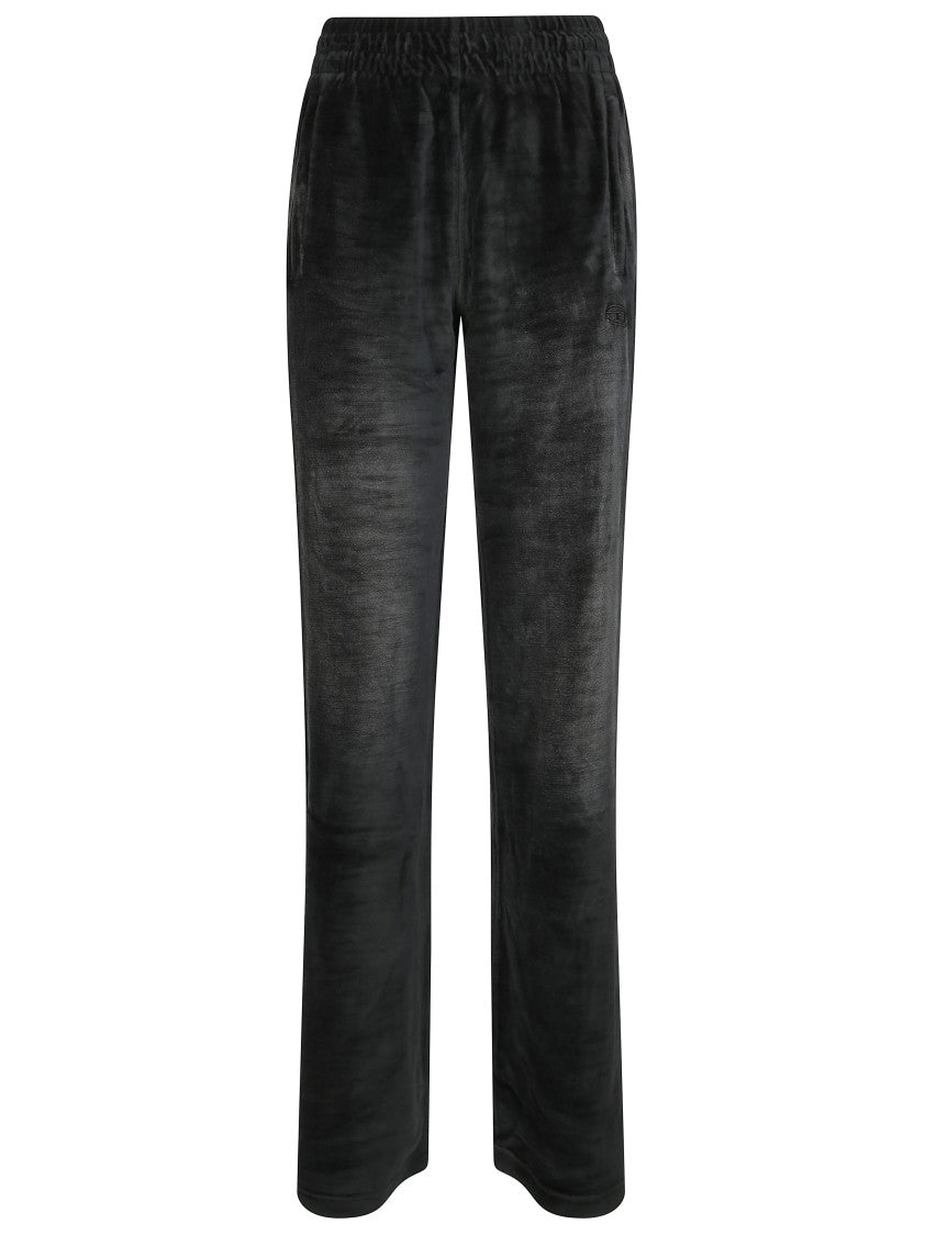 Diesel Relaxed Fit Velvety Black Pants