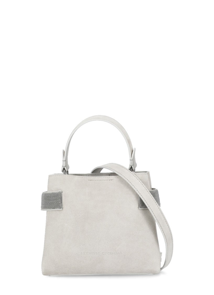 Brunello Cucinelli Suede Leather Shoulder Bag