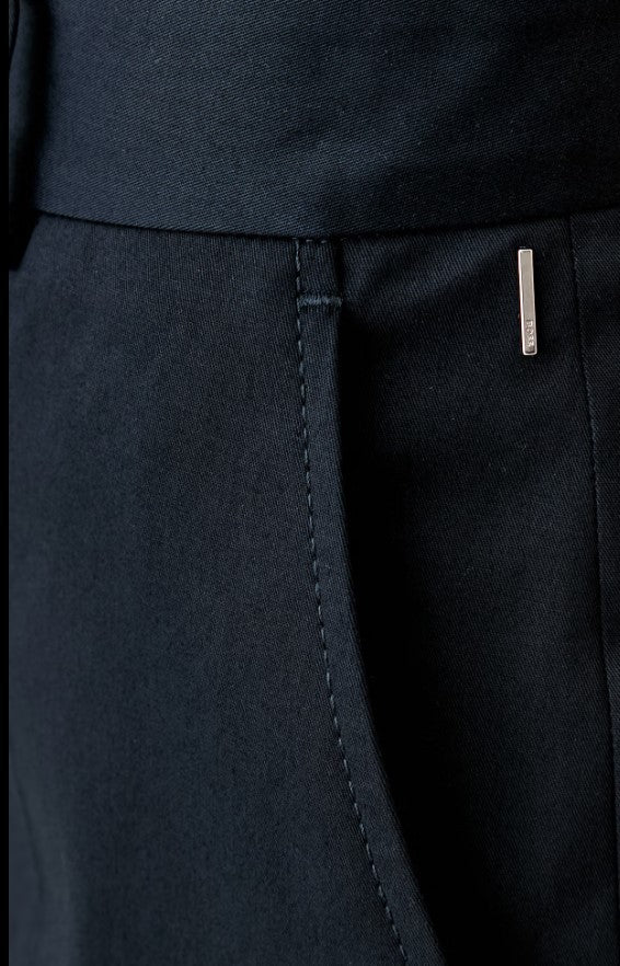 Boss High-Waisted Trousers With Tapered Legs And Side Pockets