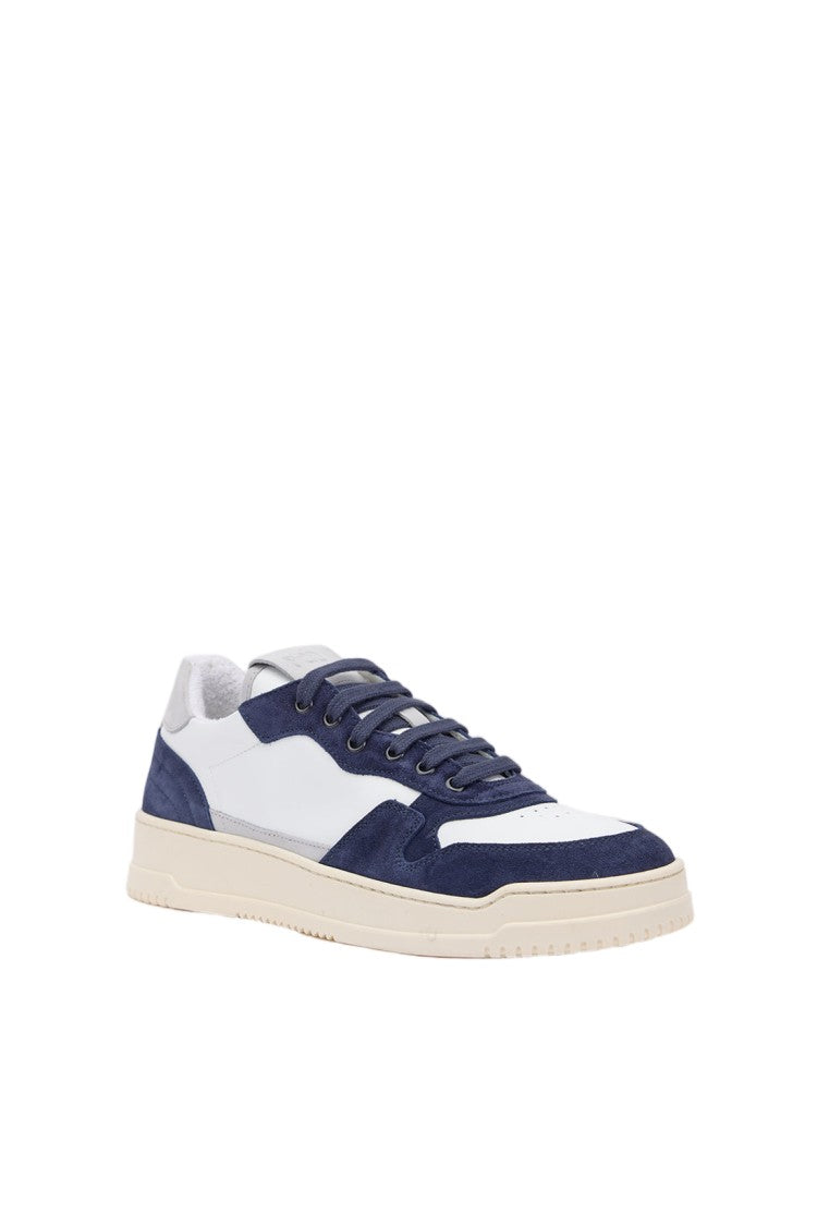 Pantofola D'oro Blue Leather Suede Flexible Rubber Sneakers