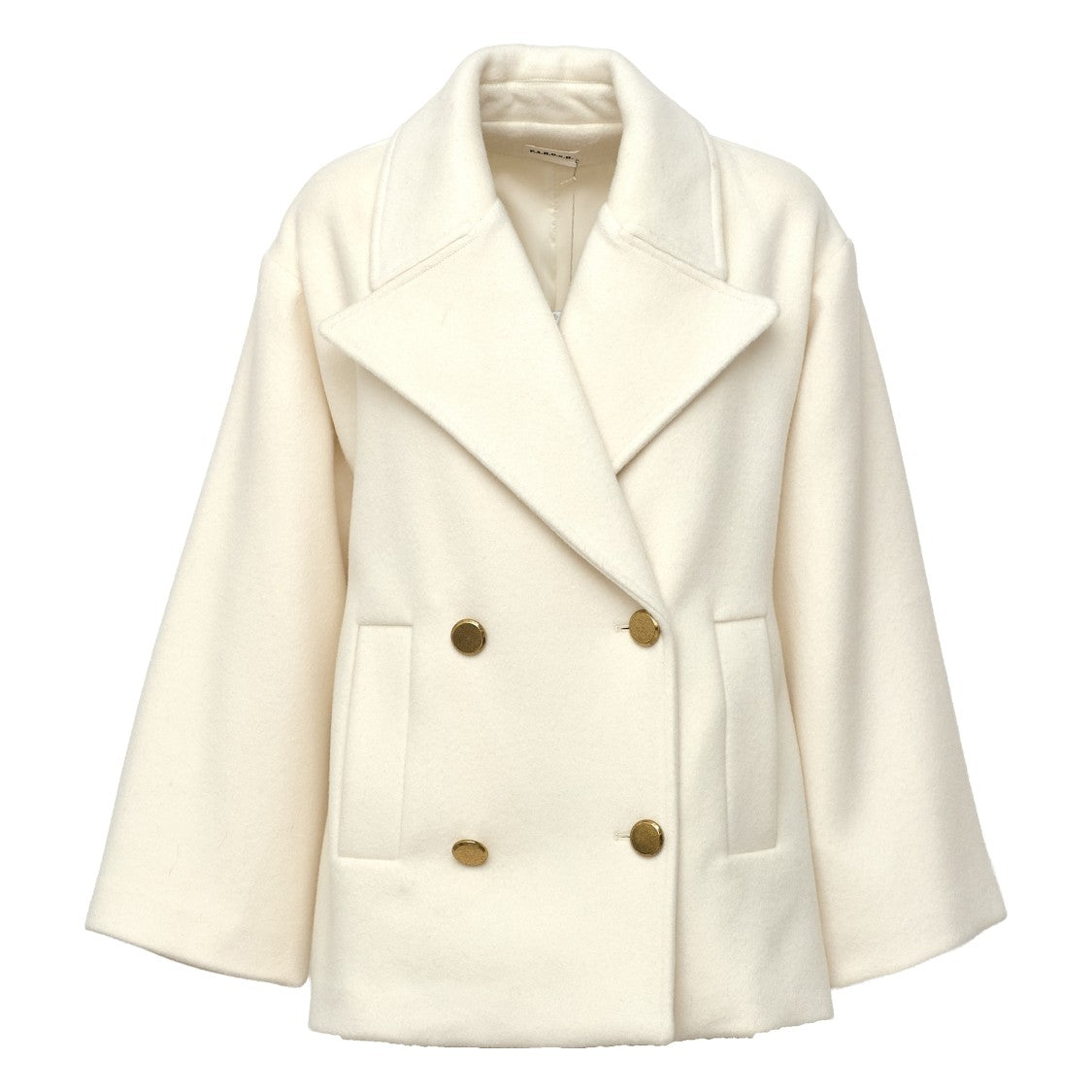 Parosh Double-Breasted Caban Belted Wool Peacoat
