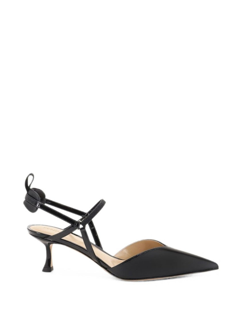 Fendi Pointed Toe With Sculpted Heel And Crisscrossing Straps