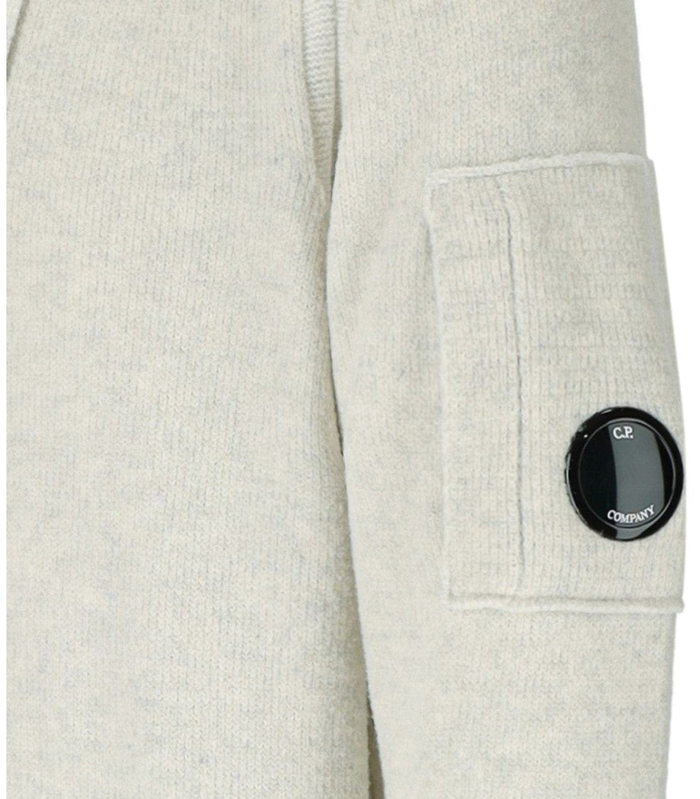 C.P. Company Grey Melange Hooded Sweater
