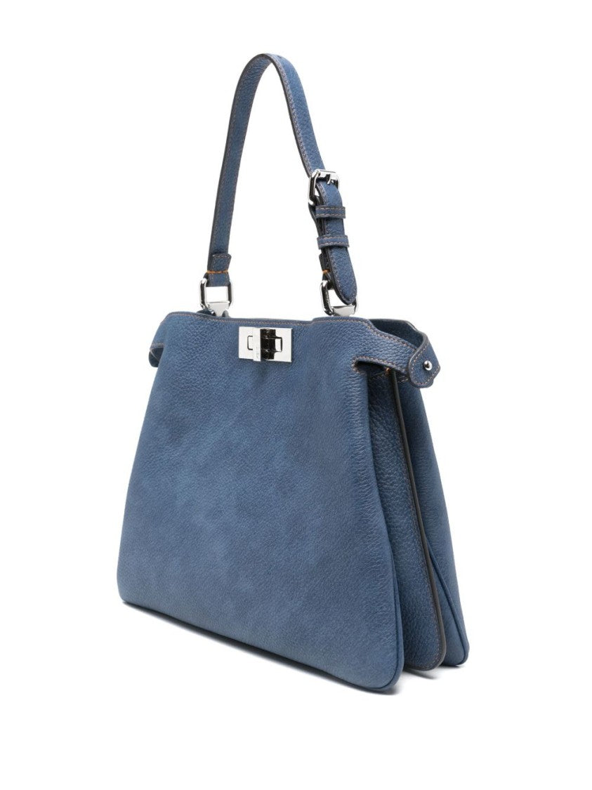 Fendi Peekaboo Soft Medium Handbag With Palladium-Finish Clasp