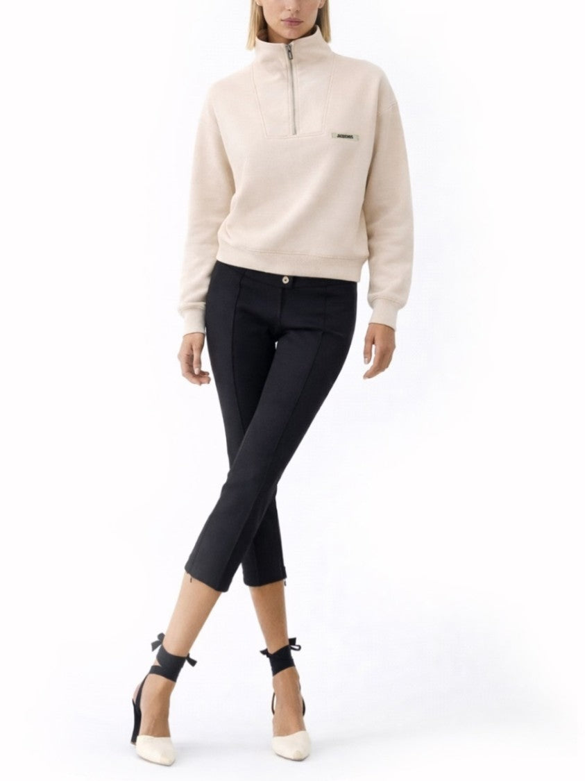 Jacquemus Grosgrain High Turtleneck Zipper Sweatshirt