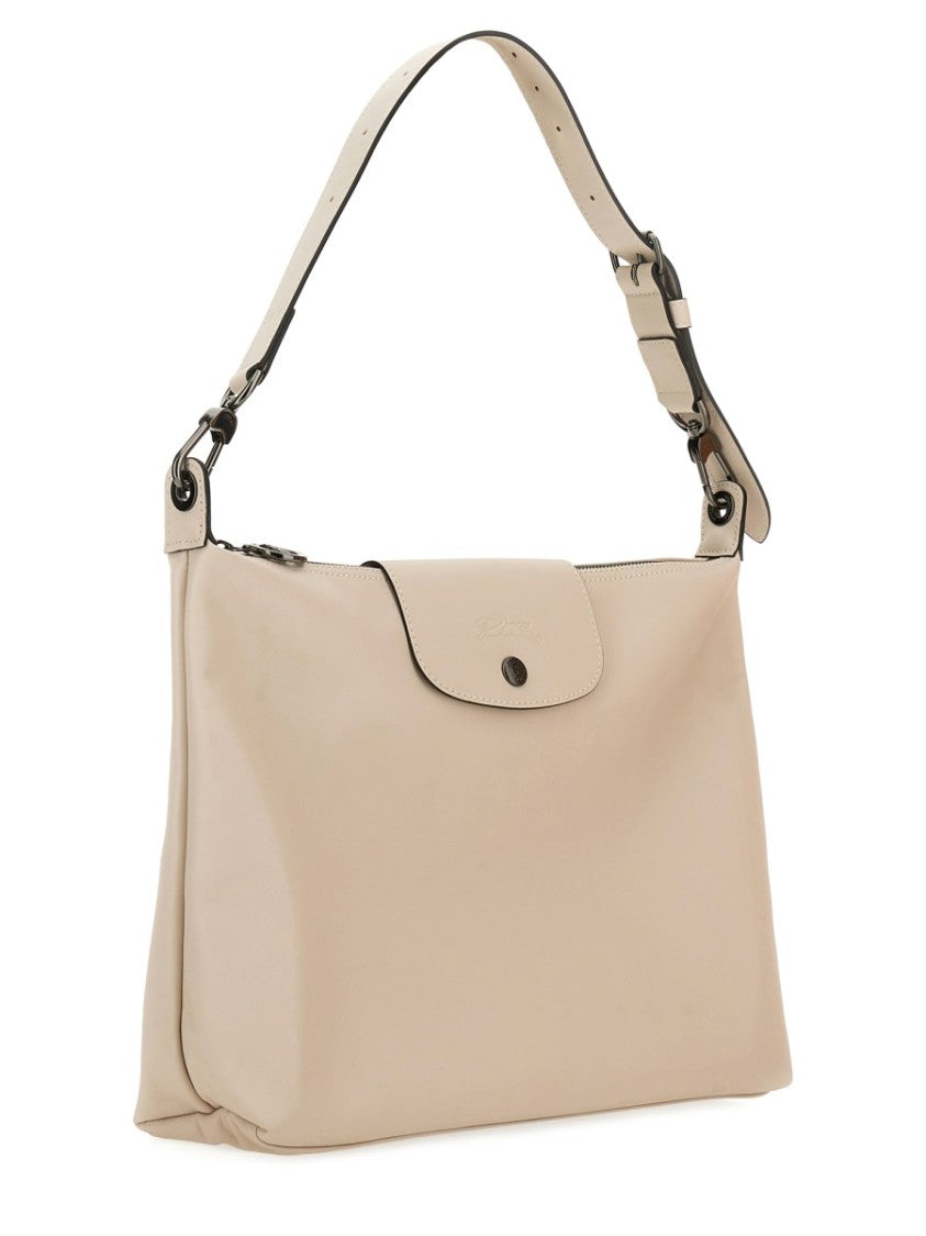 Longchamp Medium Hobo Bag In Smooth Leather With Adjustable Shoulder Strap