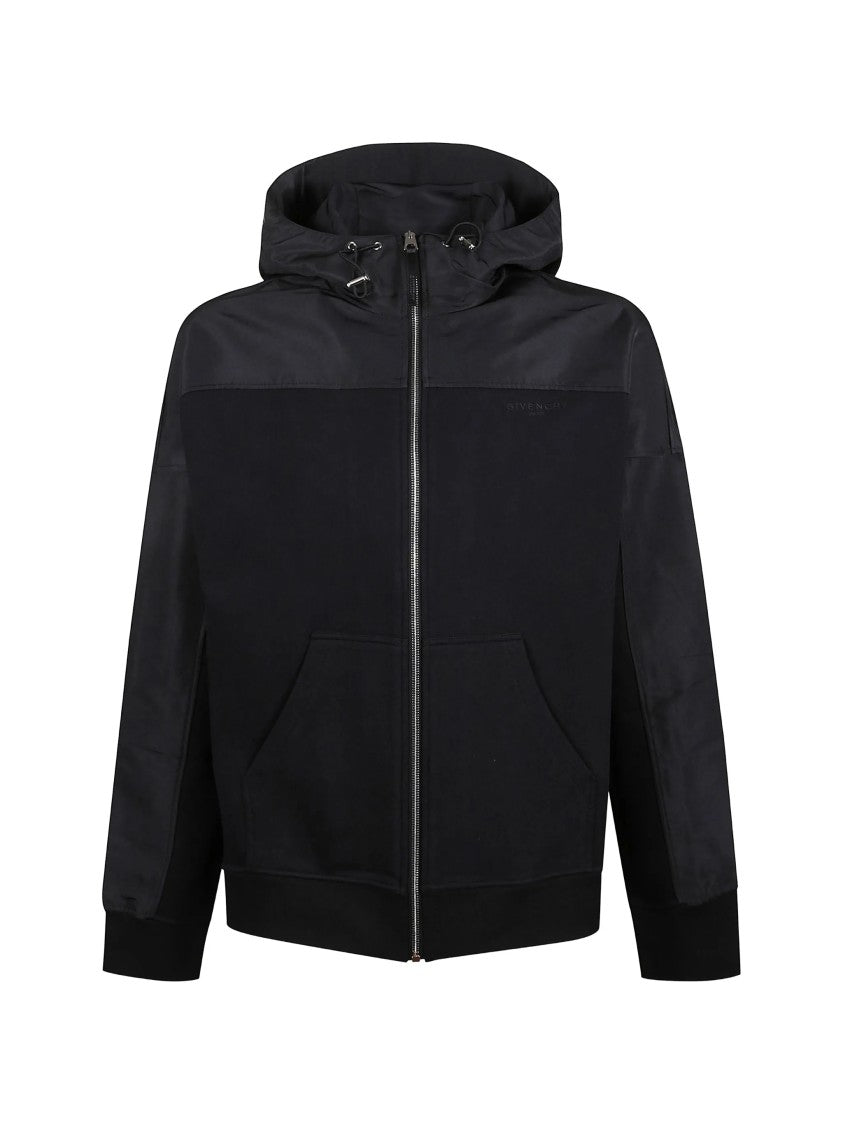 Givenchy Black Full Zip Matte Shiny Windbreaker