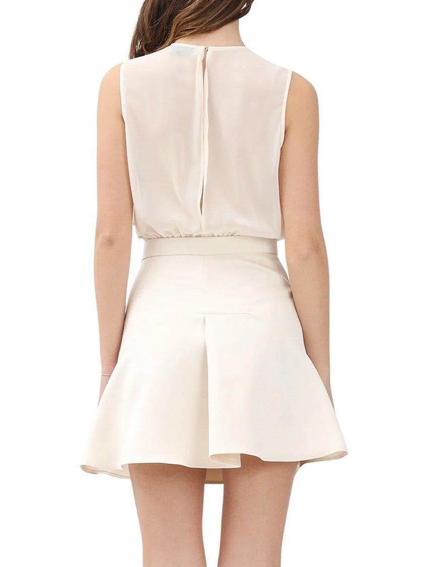 Elisabetta Franchi Butter Satin Voile Polyester Flared Dress