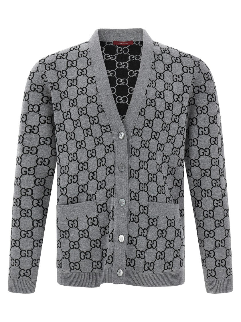 Gucci Gg Jacquard Reversible Cardigan