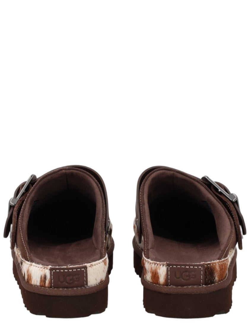 Ugg Goldenstar Western Animal Print Leather Sabot