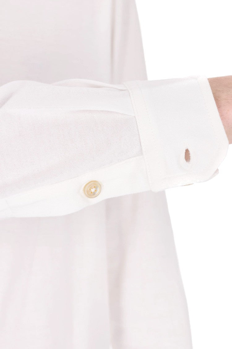 Eleventy White Cotton Jersey Casual Shirt