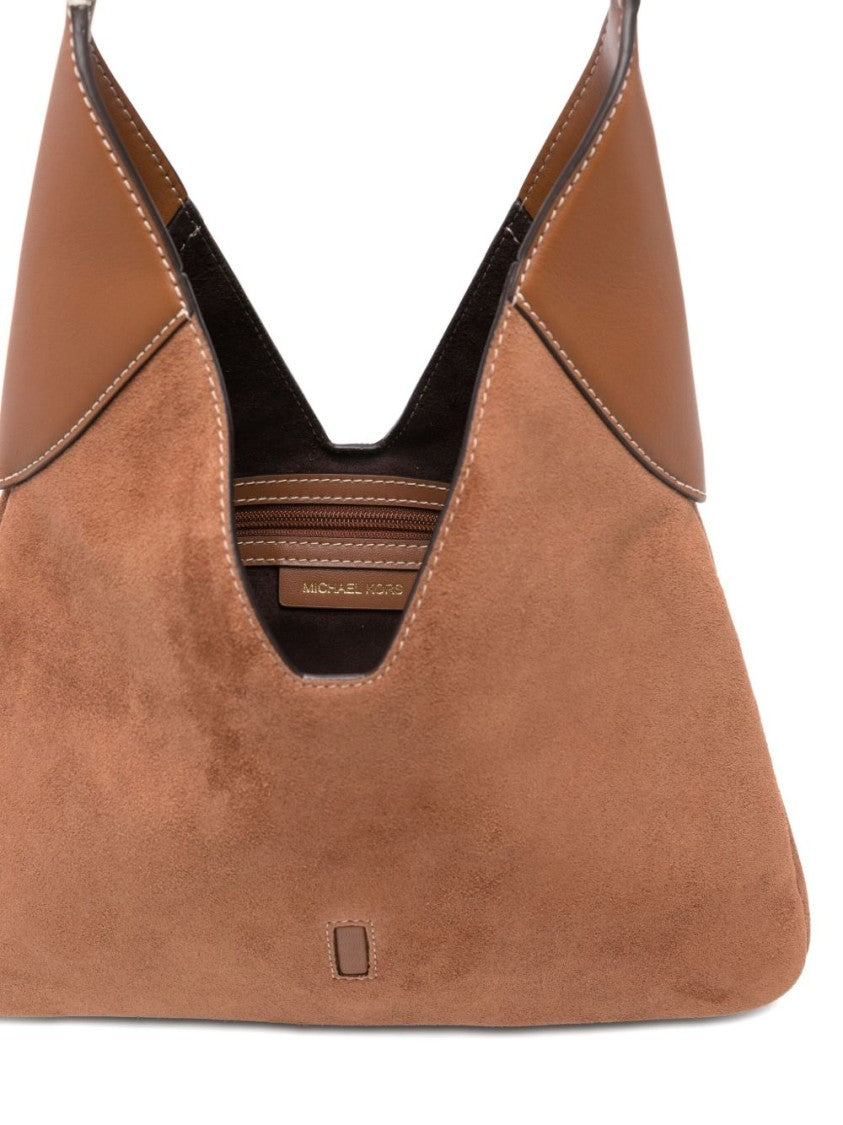 Michael Kors Triangular Shape Shoulder Bag With Suede