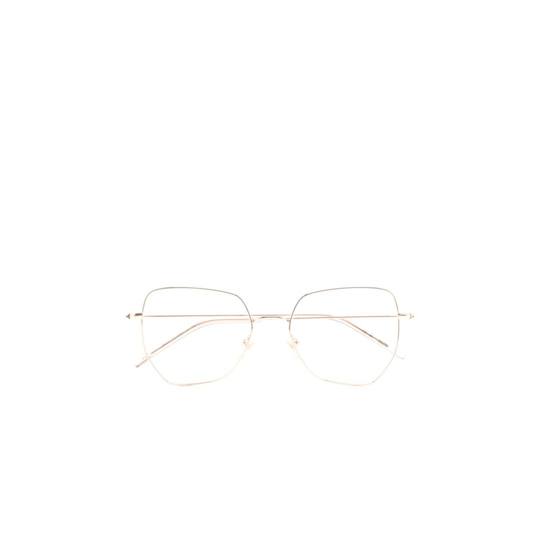 Kaleos Pettits Geometric Gold Metal Eyeglasses With Minimalistic Design