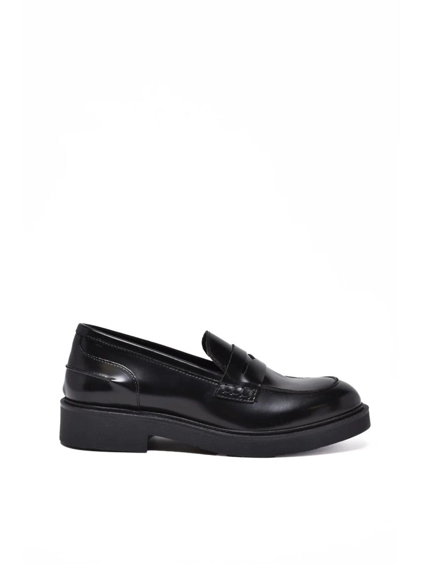 Gianluca Giordano Black Rubber Penny Loafers