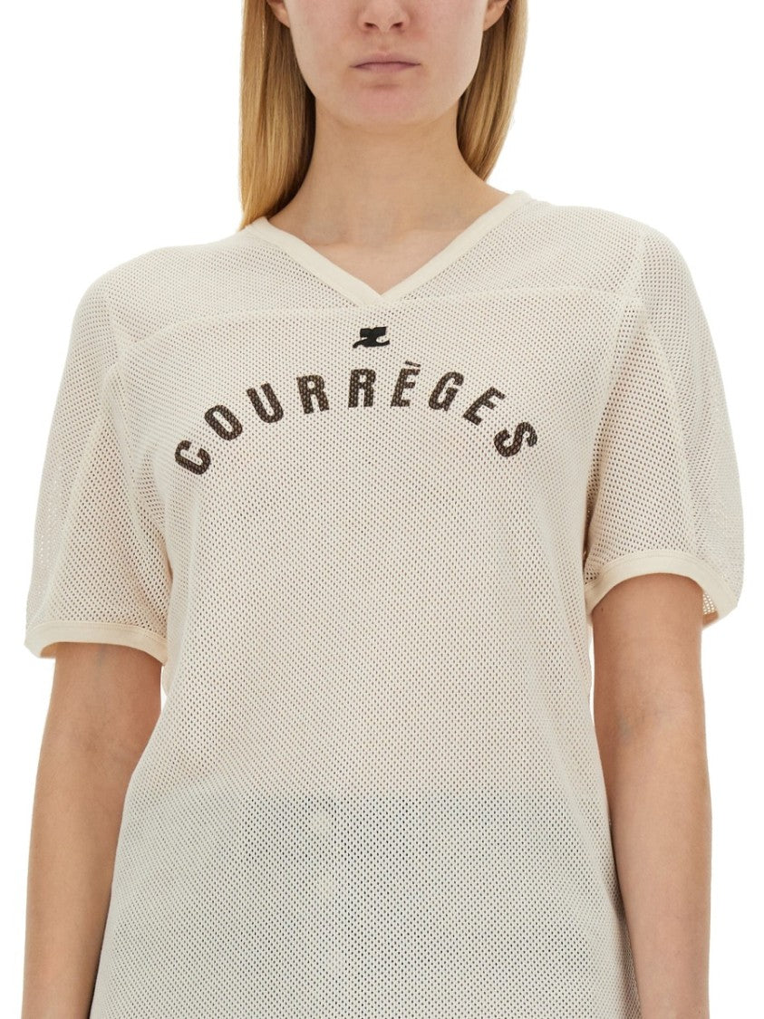 Courrèges Sporty V-Neck T-Shirt