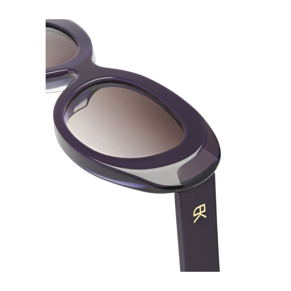 Emmanuelle Khanh Purple Paris Oval Sunglasses