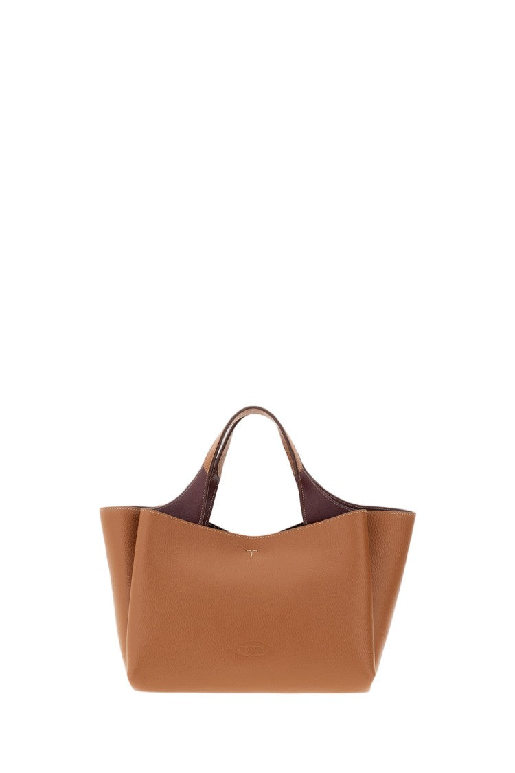 Tod's Structured Leather Mini Handbag With Double Handles And Adjustable Strap