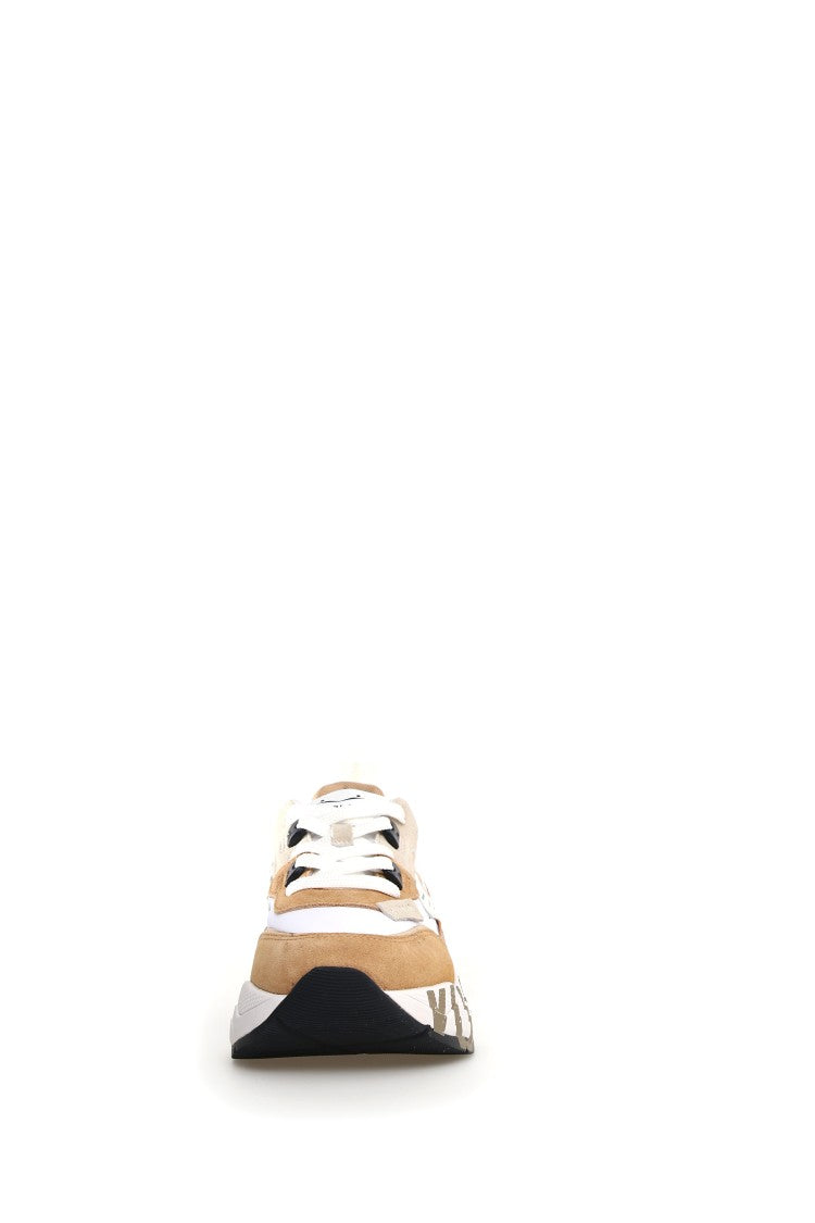 Voile Blanche Chic Yellow Sneakers With Patent Details
