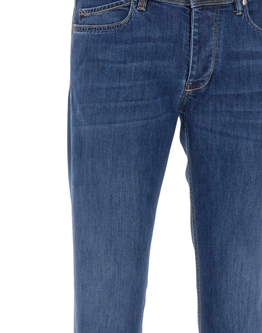Re-Hash Dark Blue Slim-Fit Wash Effect Jeans